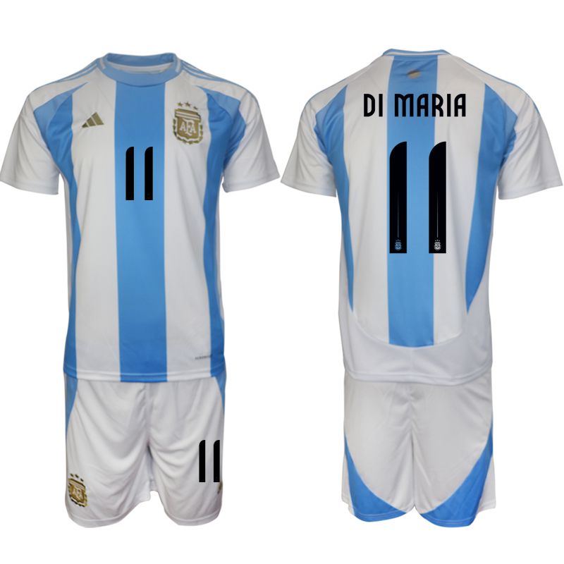 Men 2024-2025 Season Argentina home white 11 Soccer Jersey